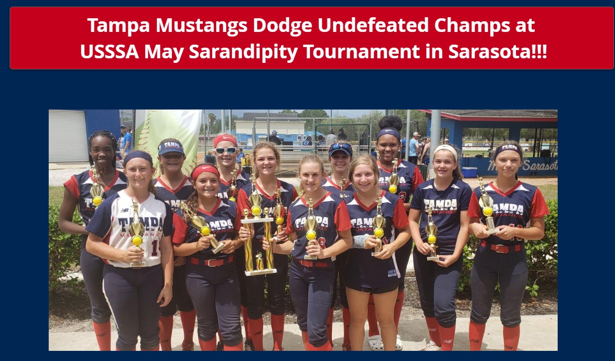 Tampa Mustangs Torres: Dodge 14u Undefeated at USSSA May Sarandipity......