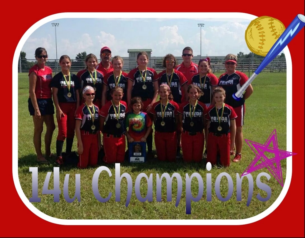 Tampa Mustangs Kim has moved up to the 14u Division and were Champions…..